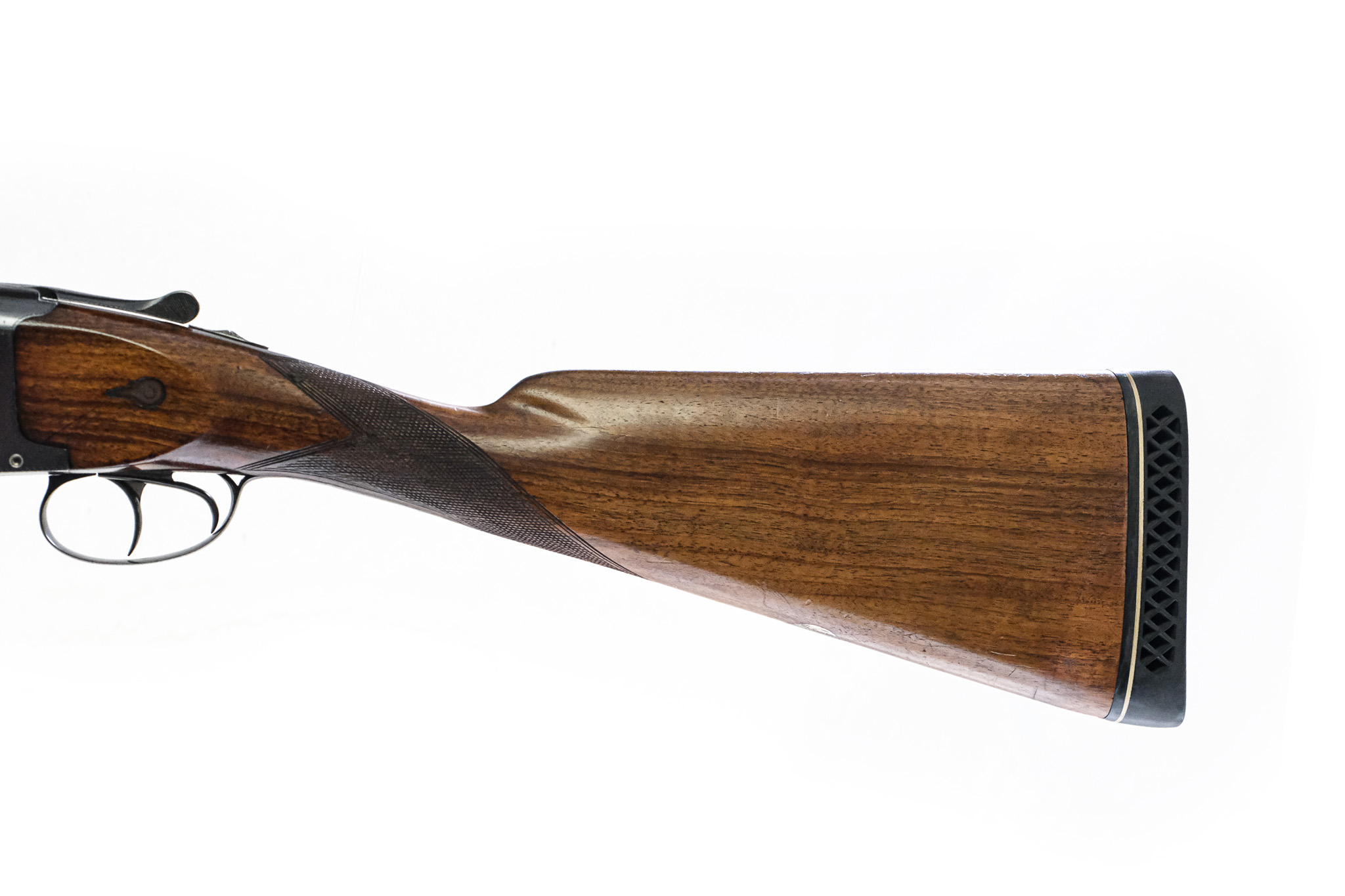 Side view of stock of Browning Superposed